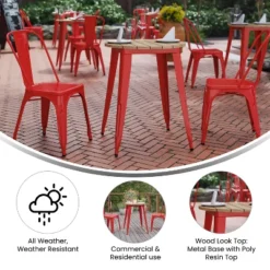 Flash Furniture Declan Commercial Grade Indoor/Outdoor 23.75" Round Dining Table -Flash Furniture Sale Store GUEST a088b3bd ead7 4977 8423 4a4e30c3aabd