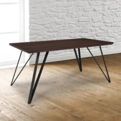 Flash Furniture Corinth 31.5" x 63" Rectangular Dining Table, Dark Ash Finish