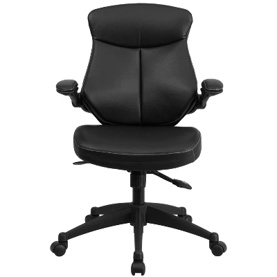 Flash Furniture Kale Mid-Back Black LeatherSoft Executive Swivel Ergonomic Office Chair 8 Flash Furniture Kale Mid-Back Black LeatherSoft Executive Swivel Ergonomic Office Chair - Image 8