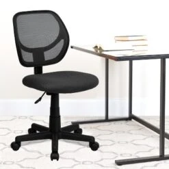 Flash Furniture Low Back Gray Mesh Swivel Task Office Chair