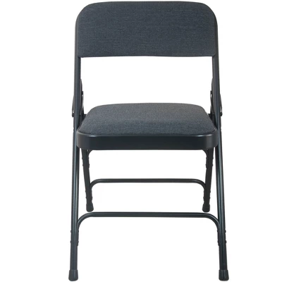 Flash Furniture Advantage Padded Metal Folding Chairs, Black Fabric, 4-Pack 3 Flash Furniture Advantage Padded Metal Folding Chairs, Black Fabric, 4-Pack - Image 3