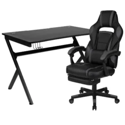Flash Furniture Gaming Desk and Reclining Racing Chair Set with Massaging Lumbar Support & Footrest -Flash Furniture Sale Store GUEST a66fff31 881e 4bca 991e 626dbf8fbbe8