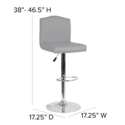 Flash Furniture Bellagio Contemporary Adjustable Height Crown Back Barstool with Accent Nail Trim 20 Flash Furniture Bellagio Contemporary Adjustable Height Crown Back Barstool with Accent Nail Trim -Flash Furniture Sale Store GUEST a6a51068 ab1a 4d3e a5e1 089bd15c0319