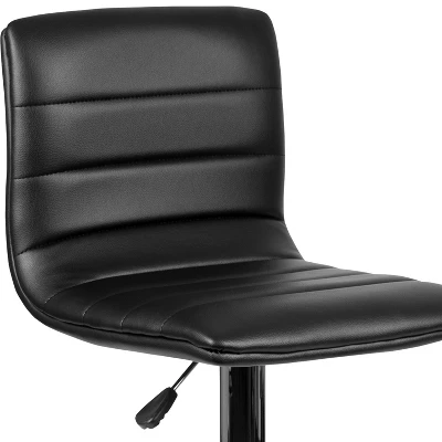 Flash Furniture Modern Vinyl Adjustable Height Barstool with Horizontal Stitching 6 Flash Furniture Modern Vinyl Adjustable Height Barstool with Horizontal Stitching - Image 6