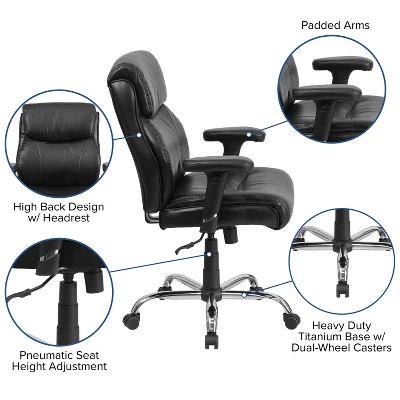 Flash Furniture HERCULES Series Big & Tall 400 Lb. Rated Swivel Ergonomic Task Chair 2 Flash Furniture HERCULES Series Big & Tall 400 Lb. Rated Swivel Ergonomic Task Chair - Image 2