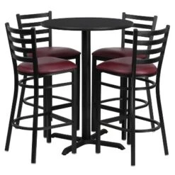 Flash Furniture 30'' Round Laminate Table Set with X-Base and 4 Ladder Back Metal Barstools 20 Flash Furniture 30'' Round Laminate Table Set with X-Base and 4 Ladder Back Metal Barstools -Flash Furniture Sale Store GUEST a7c90cf4 c735 4b15 b7c5 00aa9fdbb718