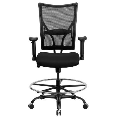Flash Furniture HERCULES Series Big & Tall 400 Lb. Capacity Drafting Chair 3 Flash Furniture HERCULES Series Big & Tall 400 Lb. Capacity Drafting Chair - Image 3