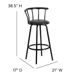 Flash Furniture Crown Back Black Metal Barstool with Swivel Black Vinyl Seat 14 Flash Furniture Crown Back Black Metal Barstool with Swivel Black Vinyl Seat -Flash Furniture Sale Store GUEST a7f35770 01ed 43cd a38f f02f0647ffed