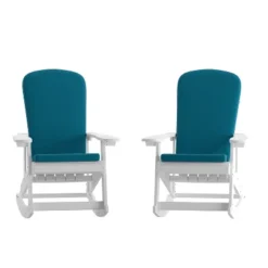 Flash Furniture Savannah Set of 2 All-Weather Poly Resin Adirondack Rocking Chairs with Cushions -Flash Furniture Sale Store GUEST a834a250 300e 4066 b7e0 284753ecb52a