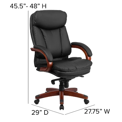 Flash Furniture High Back Black LeatherSoft Executive Ergonomic Office Chair 3 Flash Furniture High Back Black LeatherSoft Executive Ergonomic Office Chair - Image 3