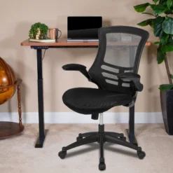 Flash Furniture 48" Electric Height Adjustable Standing Desk and Ergonomic Mesh Office Chair Set