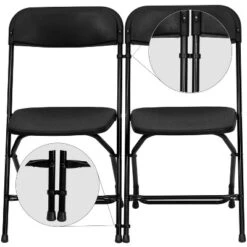 Flash Furniture Black Plastic Ganging Clips - Set Of 2
