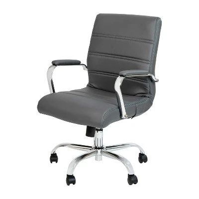 Flash Furniture Mid-Back Executive Swivel Office Chair with Chrome Arms 16 Flash Furniture Mid-Back Executive Swivel Office Chair with Chrome Arms - Image 16