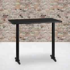 Flash Furniture 30" x 48" Rectangular Black Laminate Bar Height Table