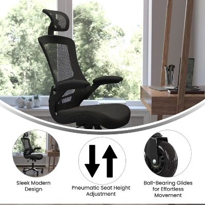 Flash Furniture Kelista High-Back Mesh Ergonomic Office Chair with Roller Wheels 4 Flash Furniture Kelista High-Back Mesh Ergonomic Office Chair with Roller Wheels - Image 4