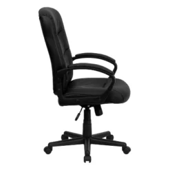 Flash Furniture Mid-Back LeatherSoft Executive Swivel Office Chair - Black
