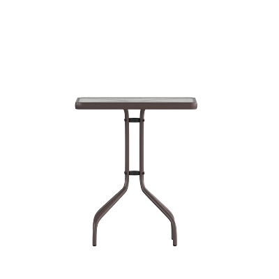 Flash Furniture Barker 23.5'' Square Tempered Glass and Metal Table 8 Flash Furniture Barker 23.5'' Square Tempered Glass and Metal Table - Image 8