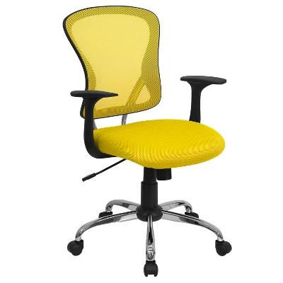 Flash Furniture Mid-Back Mesh Swivel Task Office Chair with Chrome Base and Arms 11 Flash Furniture Mid-Back Mesh Swivel Task Office Chair with Chrome Base and Arms - Image 11