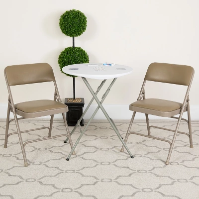 Flash Furniture HERCULES Series Padded Metal Folding Chairs (Set of 2) - Black 1 Flash Furniture HERCULES Series Padded Metal Folding Chairs (Set of 2) - Black