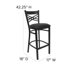 Flash Furniture Black ''X'' Back Metal Restaurant Barstool -Flash Furniture Sale Store GUEST b08b6e75 a43d 4991 8e5b 0eaf0e00922e