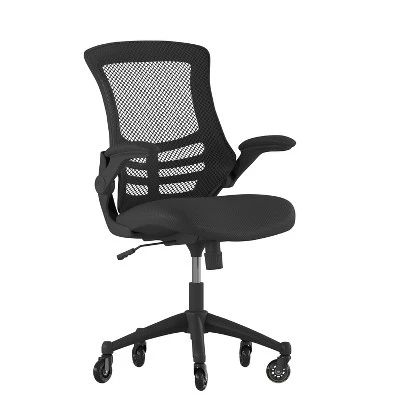 Flash Furniture Kelista Mid-Back Ergonomic Office Chair with Flip-Up Arms 11 Flash Furniture Kelista Mid-Back Ergonomic Office Chair with Flip-Up Arms - Image 11
