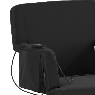 Flash Furniture Extra Wide Foldable Reclining Heated Stadium Chair with Backpack Straps 2 Flash Furniture Extra Wide Foldable Reclining Heated Stadium Chair with Backpack Straps - Image 2