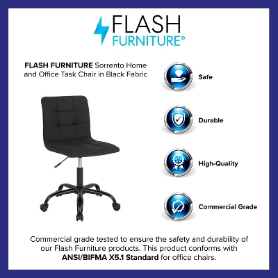 Flash Furniture Sorrento Home & Office Armless Tufted Task Chair 1 Flash Furniture Sorrento Home & Office Armless Tufted Task Chair