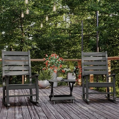 Flash Furniture Halifax Outdoor Folding Side Table - All-Weather HDPE Adirondack Table 4 Flash Furniture Halifax Outdoor Folding Side Table - All-Weather HDPE Adirondack Table - Image 4