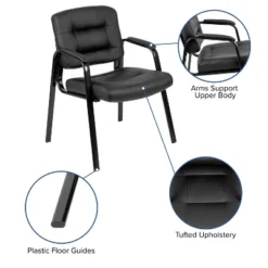 Flash Furniture Darwin Black LeatherSoft Executive Reception Chair with Metal Frame -Flash Furniture Sale Store GUEST b6f52b18 ecd5 4cf3 a796 a69b990c4555