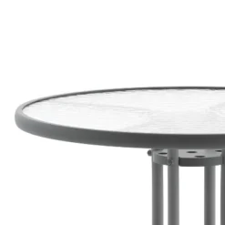 Flash Furniture Bellamy 31.5'' Silver Round Tempered Glass Metal Table -Flash Furniture Sale Store GUEST b7082b87 beb2 47cb a0a3 7608cb6b614c