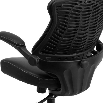 Flash Furniture Kale Mid-Back Black LeatherSoft Executive Swivel Ergonomic Office Chair 4 Flash Furniture Kale Mid-Back Black LeatherSoft Executive Swivel Ergonomic Office Chair - Image 4