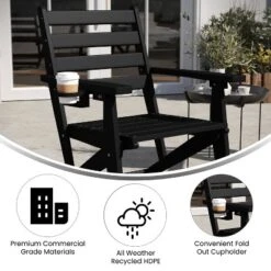 Flash Furniture Tolleson Commercial Grade Adirondack Dining Chair with Fold-Out Cup Holder -Flash Furniture Sale Store GUEST b7a2681f 0b7e 42c3 b627 c2365b01ec5b