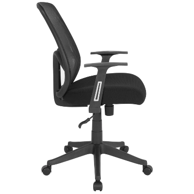 Flash Furniture Salerno Series High Back Black Mesh Office Chair with Arms 3 Flash Furniture Salerno Series High Back Black Mesh Office Chair with Arms - Image 3