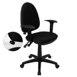 Flash Furniture Mid-Back Fabric Ergonomic Task Chair with Adjustable Arms -Flash Furniture Sale Store GUEST b845a6b2 f270 4891 a432 e4713f938d99