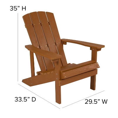 Flash Furniture Charlestown All-Weather Poly Resin Adirondack Chairs & Table Set (3-Piece) 5 Flash Furniture Charlestown All-Weather Poly Resin Adirondack Chairs & Table Set (3-Piece) - Image 5