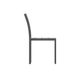 Flash Furniture Finch Commercial Stackable Patio Chair with Faux Teak Slats -Flash Furniture Sale Store GUEST b8766683 ae6a 41ad 86c9 fc8e2af5c6fd