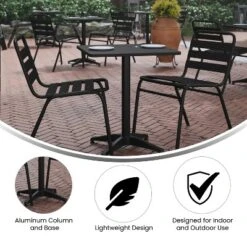 Flash Furniture Mellie 23.5'' Square Aluminum Indoor-Outdoor Table -Flash Furniture Sale Store GUEST b9a26ec5 5b43 4fb9 9401 d19d6a14172e