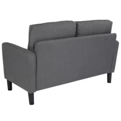 Flash Furniture Washington Park Upholstered Loveseat - Black LeatherSoft