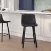 Flash Furniture Caleb Modern Armless 24 Inch Counter Height Stools, Set of 2