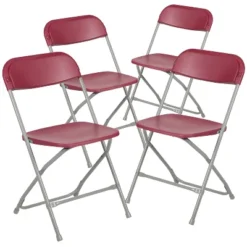 Flash Furniture Hercules™ Series Plastic Folding Chair - 4 Pack, 650lb Capacity -Flash Furniture Sale Store GUEST bdbac361 1b28 49d5 a539 7b96cd397e5f