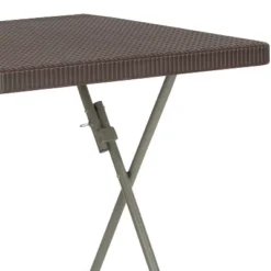 Flash Furniture 1.95-Foot Square Brown Rattan Folding Table for Indoor and Outdoor Use -Flash Furniture Sale Store GUEST c277b80f 23b8 4ef8 99d7 023318b184f5