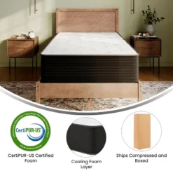 Flash Furniture Dream 12-Inch Cooling Gel Foam and Pocket Spring Hybrid Mattress -Flash Furniture Sale Store GUEST c31b5201 a14e 4f66 ad78 07ca8a364868