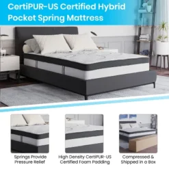 Flash Furniture Capri Comfortable Sleep 12 Inch CertiPUR-US Certified Hybrid Pocket Spring Mattress, Mattress In A Box 33 Flash Furniture Capri Comfortable Sleep 12 Inch CertiPUR-US Certified Hybrid Pocket Spring Mattress, Mattress In A Box -Flash Furniture Sale Store GUEST c601b618 ca53 4cab 801c 97b7f656513b