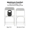 Flash Furniture Hercules Big and Tall Extra Wide Folding Chair - 650 lb. Capacity - 4-Pack