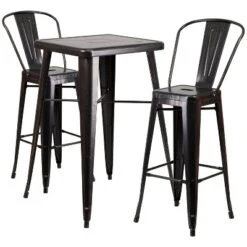 Flash Furniture Commercial Grade 23.75" Square Metal Bar Table Set with 2 Backed Stools 29 Flash Furniture Commercial Grade 23.75" Square Metal Bar Table Set with 2 Backed Stools -Flash Furniture Sale Store GUEST c708ba72 fe90 42ae 9add 6d5a2cafcfca