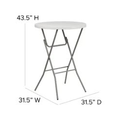 Flash Furniture 2.63' Round Granite White Plastic Bar Height Folding Table -Flash Furniture Sale Store GUEST c81ae6b5 9f33 4d89 abd4 13e348aadbcf