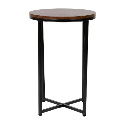 Flash Furniture Hampstead Collection Round Modern End Table with Crisscross Frame 11 Flash Furniture Hampstead Collection Round Modern End Table with Crisscross Frame - Image 11