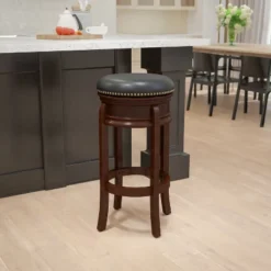 Flash Furniture 29" High Backless Wood Barstool with LeatherSoft Swivel Seat 11 Flash Furniture 29" High Backless Wood Barstool with LeatherSoft Swivel Seat -Flash Furniture Sale Store GUEST cb5df6a4 cb50 45f5 9d8b 7110d8a07e2e
