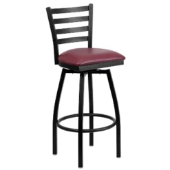Flash Furniture Black Metal Swivel Barstool with Ladder Back & Padded Seat -Flash Furniture Sale Store GUEST cbdb8f26 4a17 4721 985e e85cc822f75c