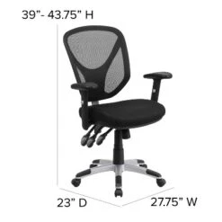 Flash Furniture Mid-Back Black Mesh Multifunction Ergonomic Swivel Office Chair -Flash Furniture Sale Store GUEST cc5e483a 14b0 425b 8a0c 53077160d9b9